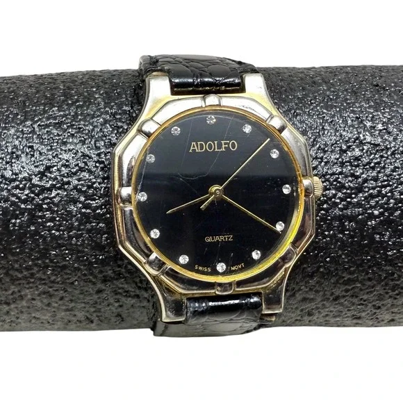 Adolfo | Accessories | Adolfo Womens Quartz Watch Rhinestone  display picture 2